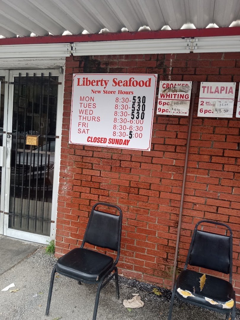 Liberty Seafood storefront in Sumter.